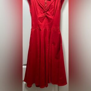 Pinup Couture Cocktail Fit and Flare Red Dress M/L